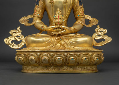 Amitayus Buddha Statue | Vajrayana Buddhist Art from Nepal