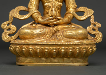 Amitayus Statue | Gold Gilded Buddhist Sculpture from Nepal