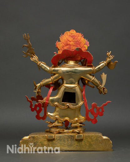 White Mahakala Statue | Himalayan Protector of Dharma