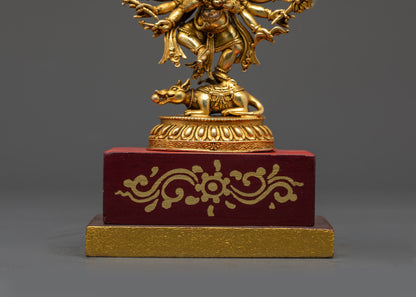 Sixteen Armed Dancing Ganesha Statue | Precision-Crafted Idol from Nepal