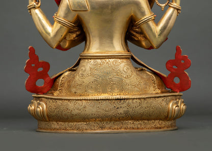 Handmade Chenrezig Statue -  Buddhist Home Altar Decor