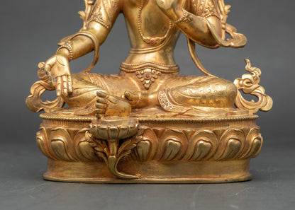 Green Tara Devotional Statue | Himalayan Goddess for Blessings