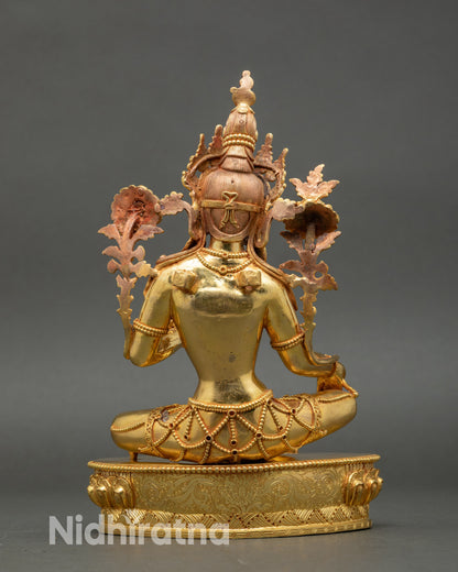 Green Tara (Sgrol-ljang) Statue | Handcrafted Buddhist Art from Nepal