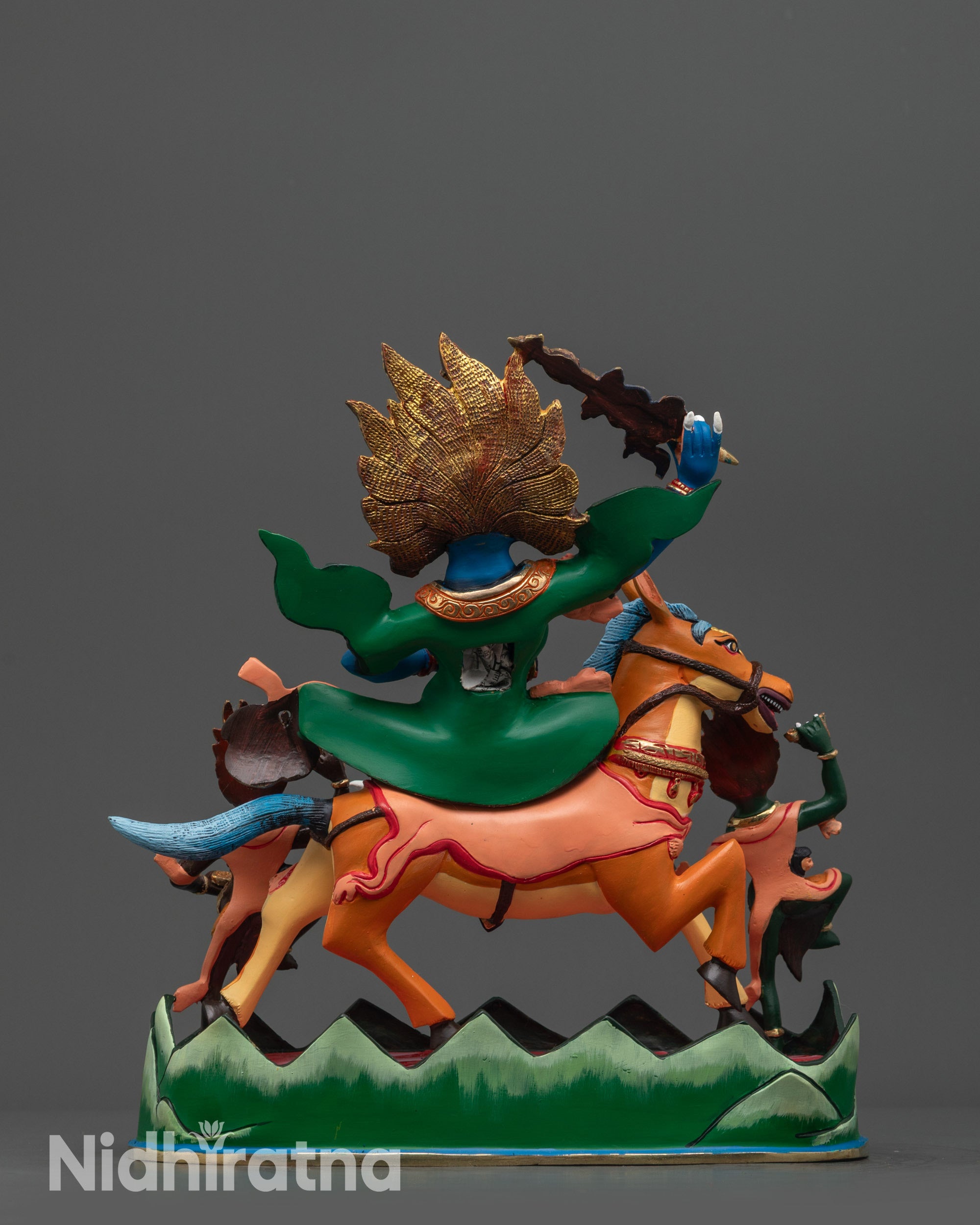 Wrathful Dharmapala Protector Palden Lhamo Statue | Nepalese Artwork