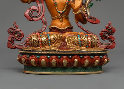 Nepalese Handcrafted Manjushri Statue | Wisdom & Enlightenment Deity