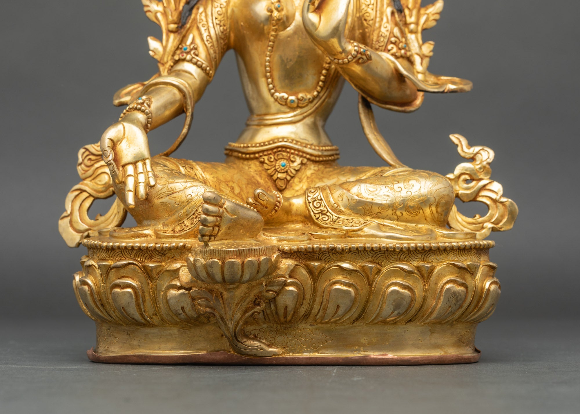 Green Tara Statue | Hand-Carved Nepalese Buddhist Art