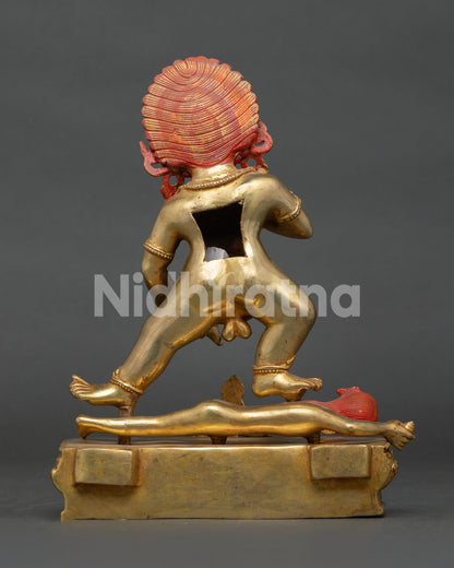 Black Dzambhala Statue | Wealth Protector Deity Art