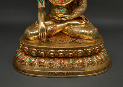 Large Jowo Rinpoche Statue | Traditional Nepalese Metalwork