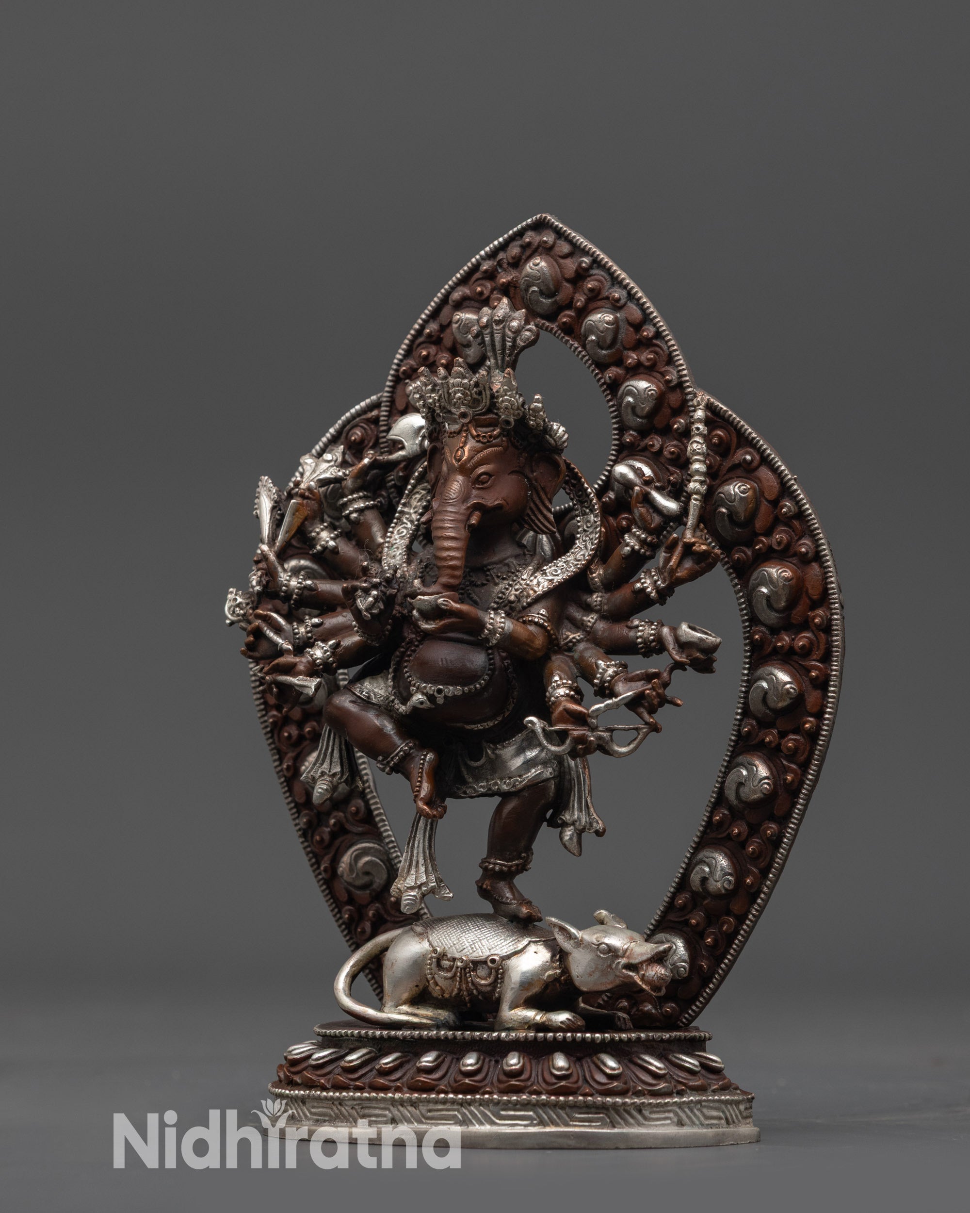 Handcrafted Statue of Ganesh | Oxidized Hindu Elephant God Sculpture