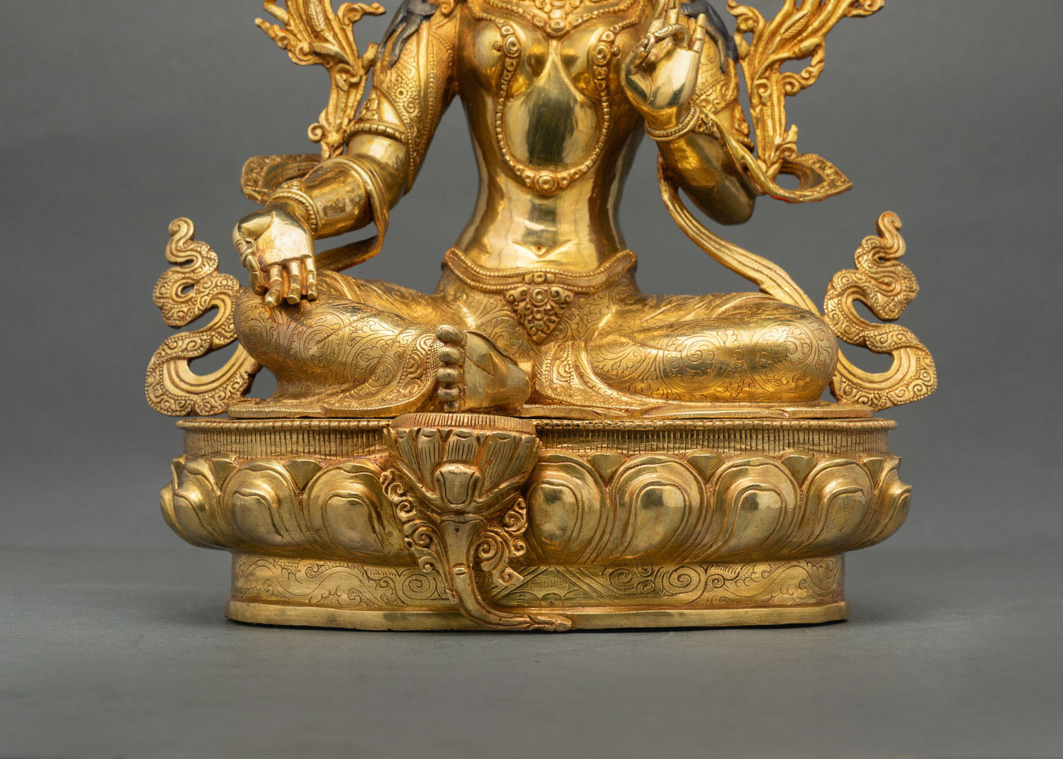 Blessed Green Tara | 24K Gold Gilded Buddhist Statue