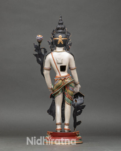 Standing Chenrezig Statue | Colorful Nepali Buddhist Art