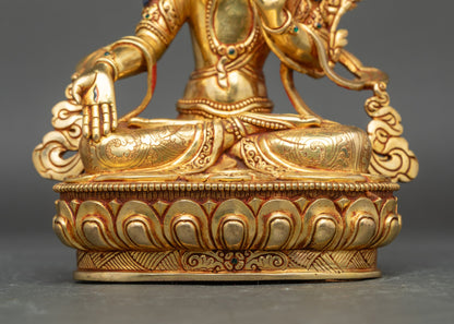 White Tara Statue | Handcrafted Nepalese Buddhist Deity Sculpture