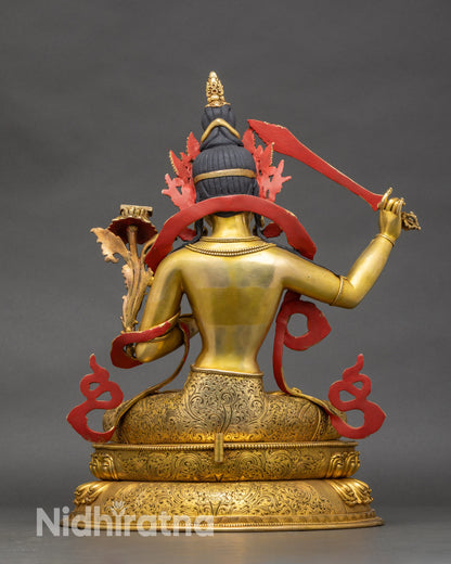 Handmade Manjushri Bodhisattva Statue | Meditation & Spiritual Decor