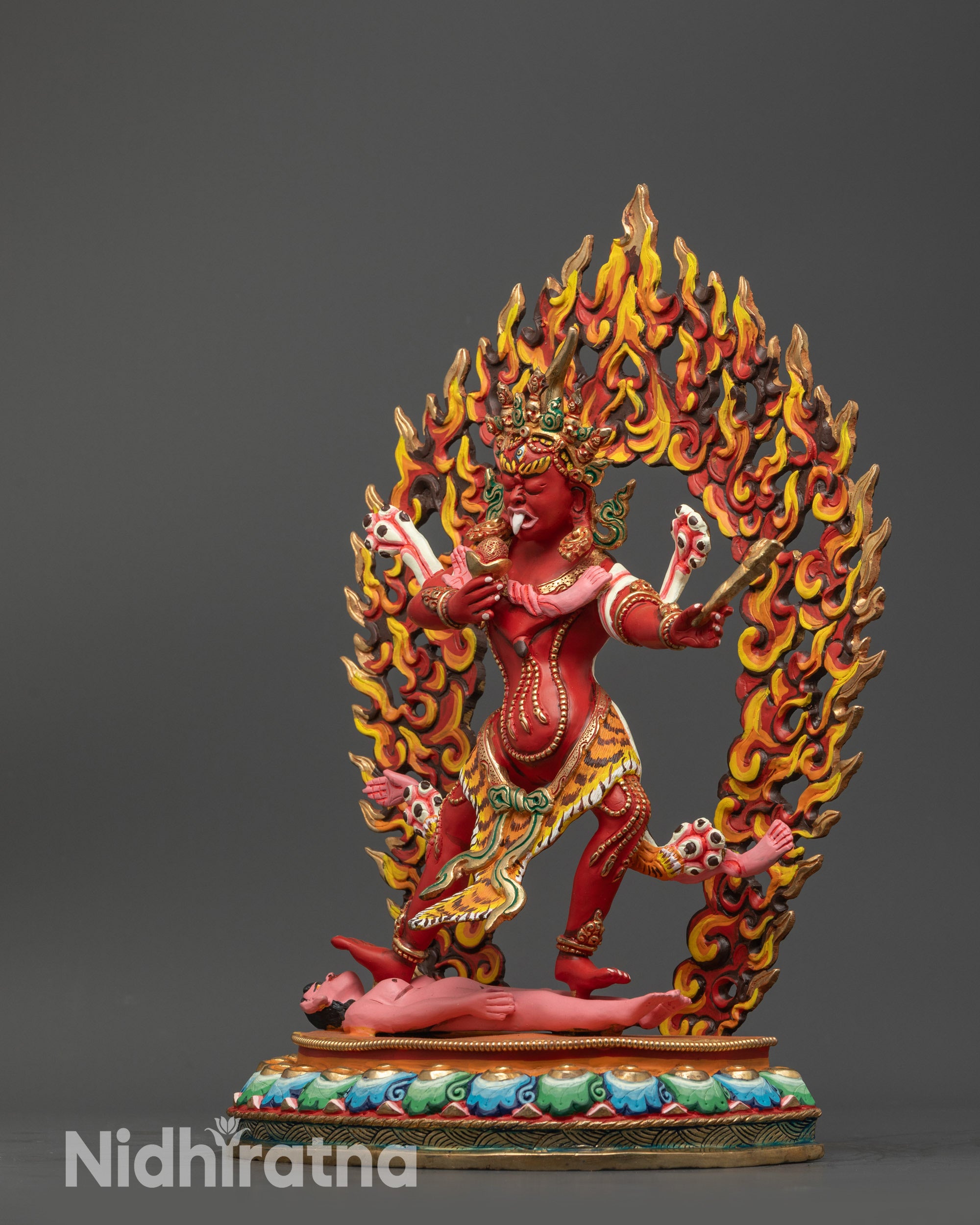 Acrylic Coloured Ekajati Statue | Handmade Wrathful Protector Sculpture