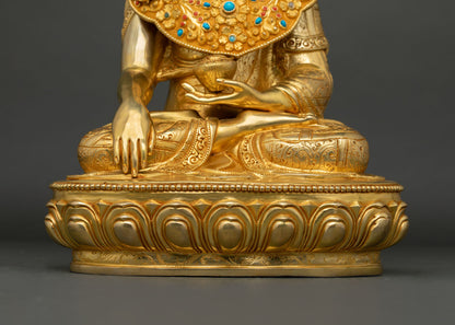 Jowo Rinpoche Statue | 24K Gold Fire-Gilded Copper Art