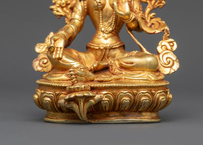Green Tara Sculpture | Sacred Goddess of Swift Compassion & Guidance