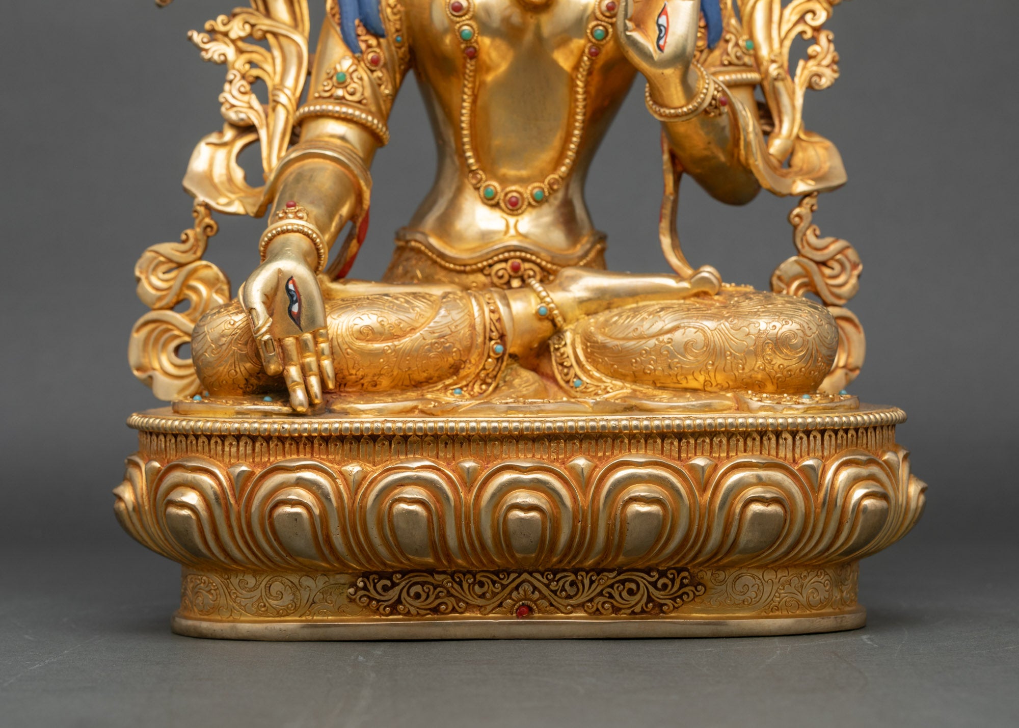 Spiritual White Tara Sculpture | Handcrafted Copper Figurine