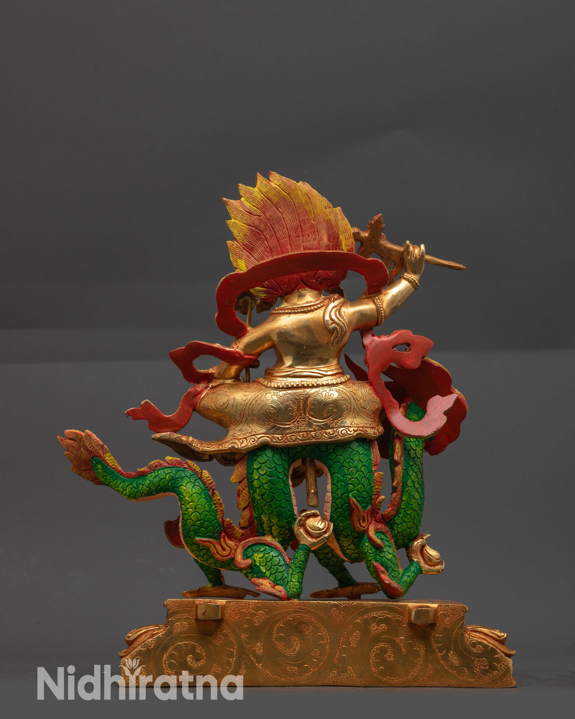White Dzambhala Sculpture | Traditionally Hand Carved Wealth Deity