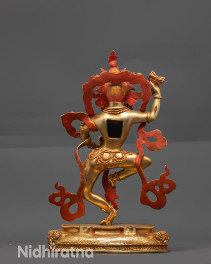 Tantric Deity Machig Labdron Statue | Hand-Carved Spiritual Sculpture