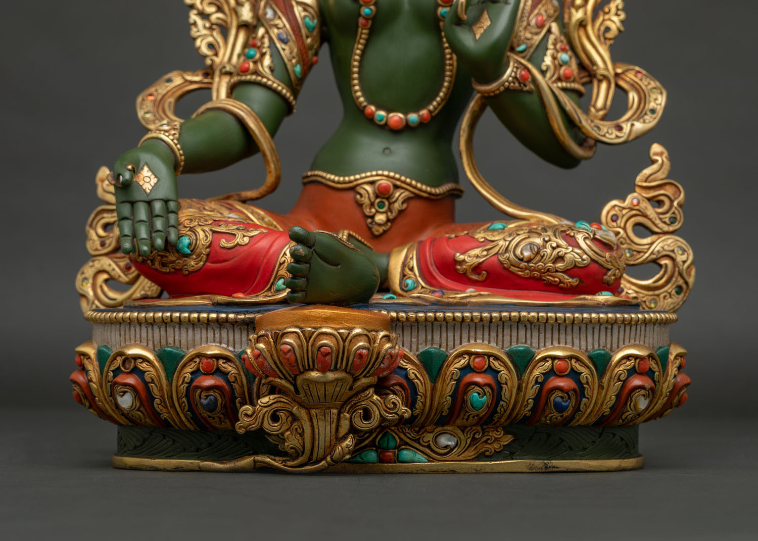 Beautiful Green Tara Statue | Buddhist Compassionate Deity