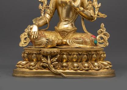 18" Meditation Statue of Mother Green Tara | Blessings of Compassion