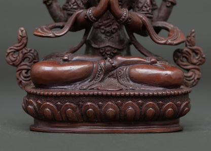 Four Armed Chenrezig Statue | Sacred Buddhist Altar Decor