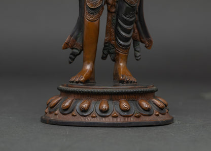 Sacred Chenrezig Statue in Standing Posture | Handcrafted Himalayan Art