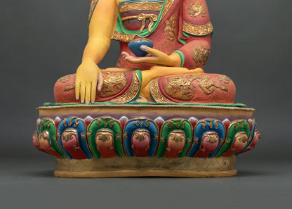 Tibetan Shakyamuni Buddha Statue | Meditating Buddha Sculpture