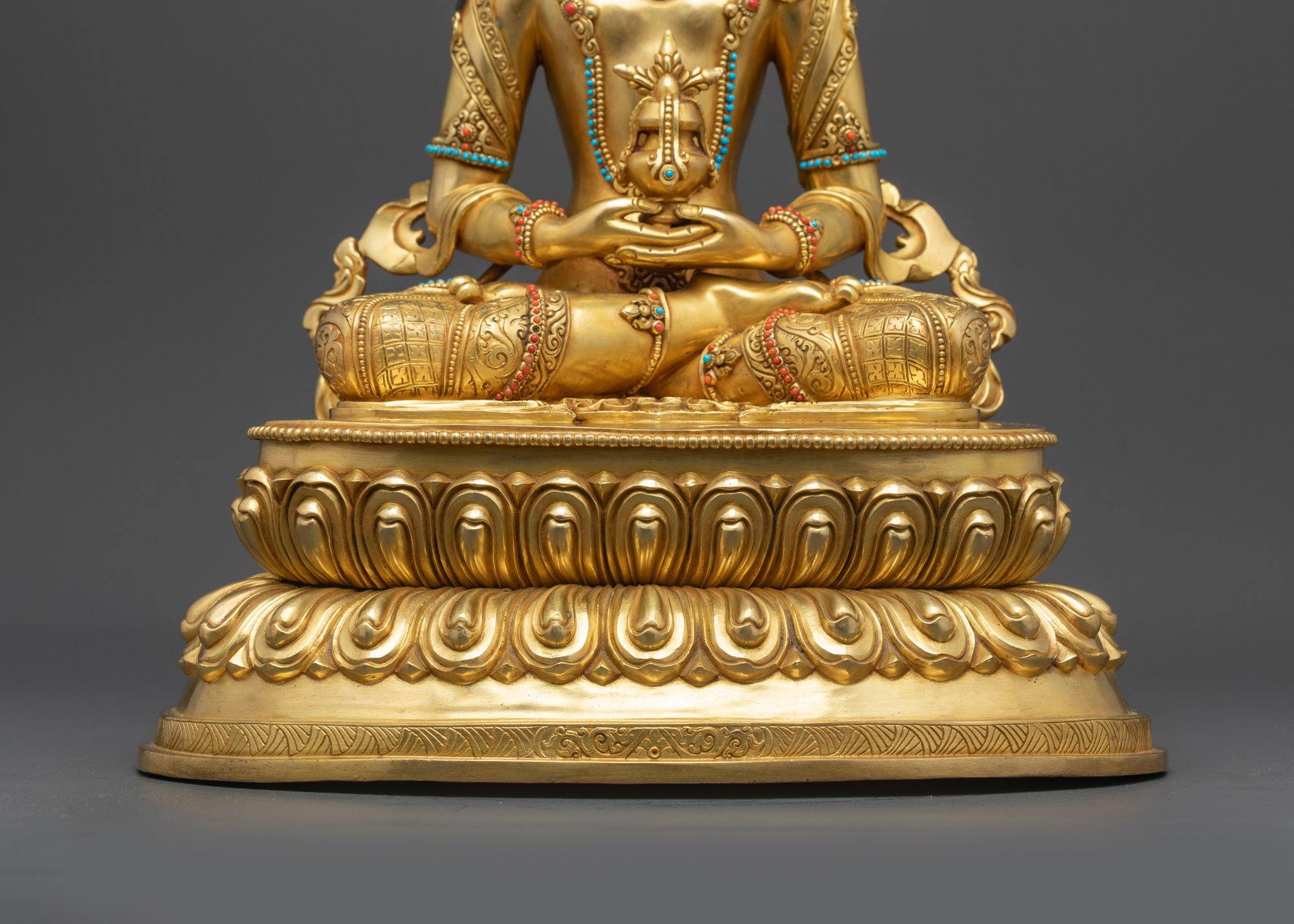 Nepalese Handmade Amitayus Sculpture | Statue for Longevity Blessings