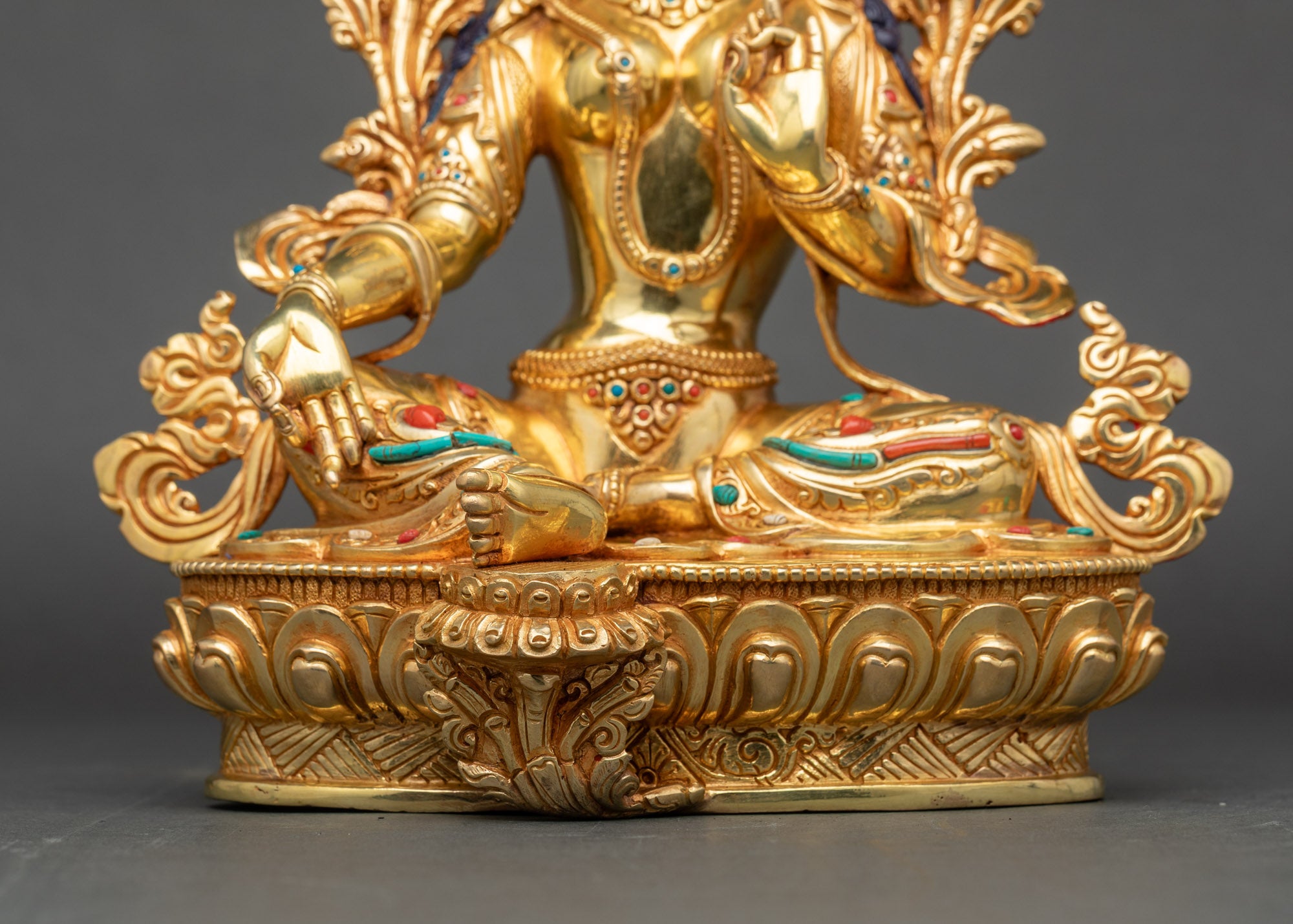 Goddess Green Tara Statue | Traditional Nepali Craftsmanship