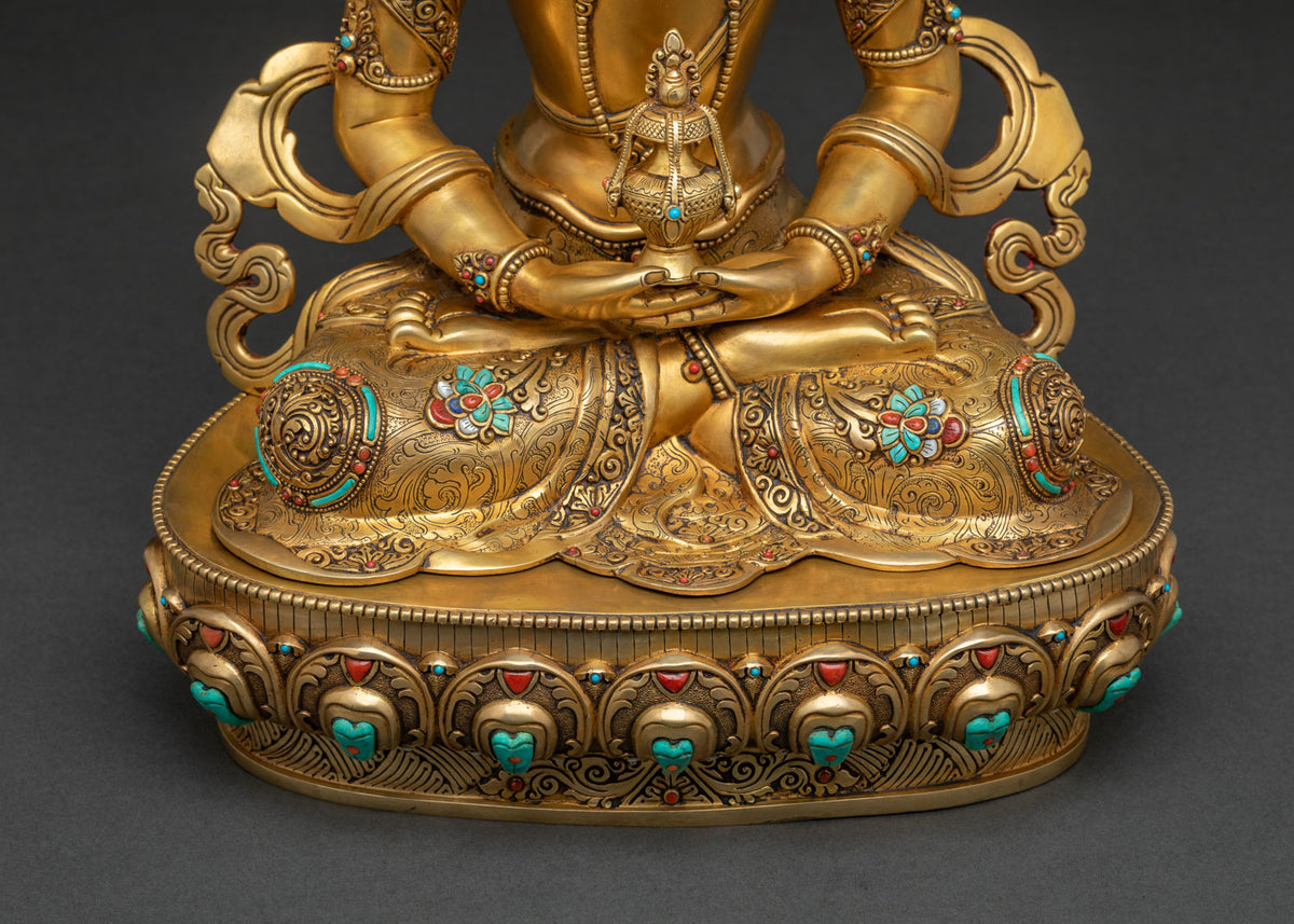 Long-Life Buddha Amitayus Statue | Handicrafted Buddhist Artwork