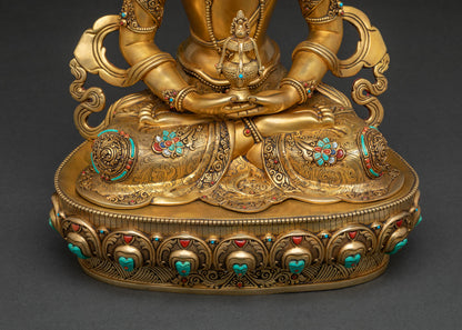 Long-Life Buddha Amitayus Statue | Handicrafted Buddhist Artwork