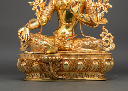 Green Tara Statue | Handcrafted Tibetan Buddhist Artwork