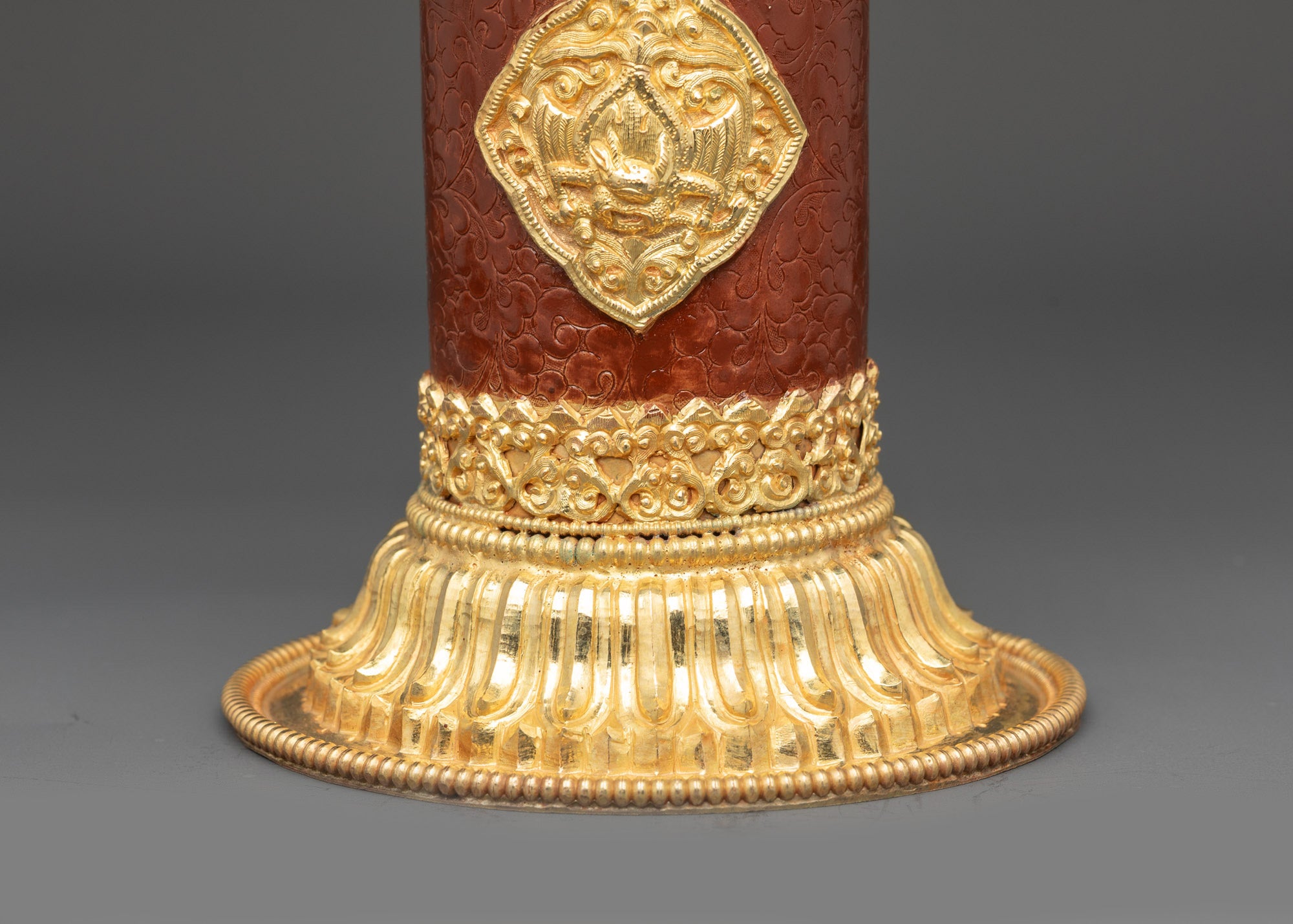 Tibetan Incense Holder with Golden Dragons | Ceremonial Altar Decor