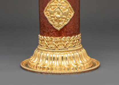 Tibetan Incense Holder with Golden Dragons | Ceremonial Altar Decor