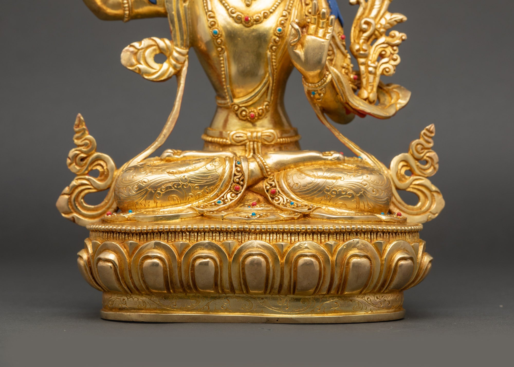 Handcrafted Manjushri Statue for Meditation | Traditional Tibetan Art