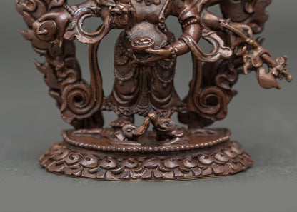 White Mahakala Statue | Dharma Protector Art from Nepal