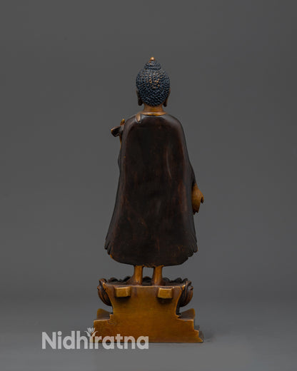 Standing Shakyamuni Buddha – Handmade Buddhist Altar Figure