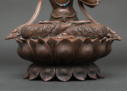 Oxidized Manjushri Statue – Nepali Handmade Sculpture