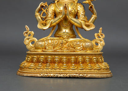 Handcrafted Buddhist Chenrezig Statue for Spiritual Guidance