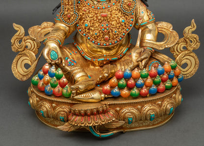 Crowned Dzambhala Statue | Invite Wealth & Prosperity