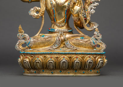 Wisdom Manjushri Statue | Traditional Lost-Wax Nepalese Sculpture