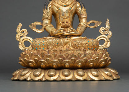 Amitayus Copper Statue | Traditionally Crafted Sculpture Nepal