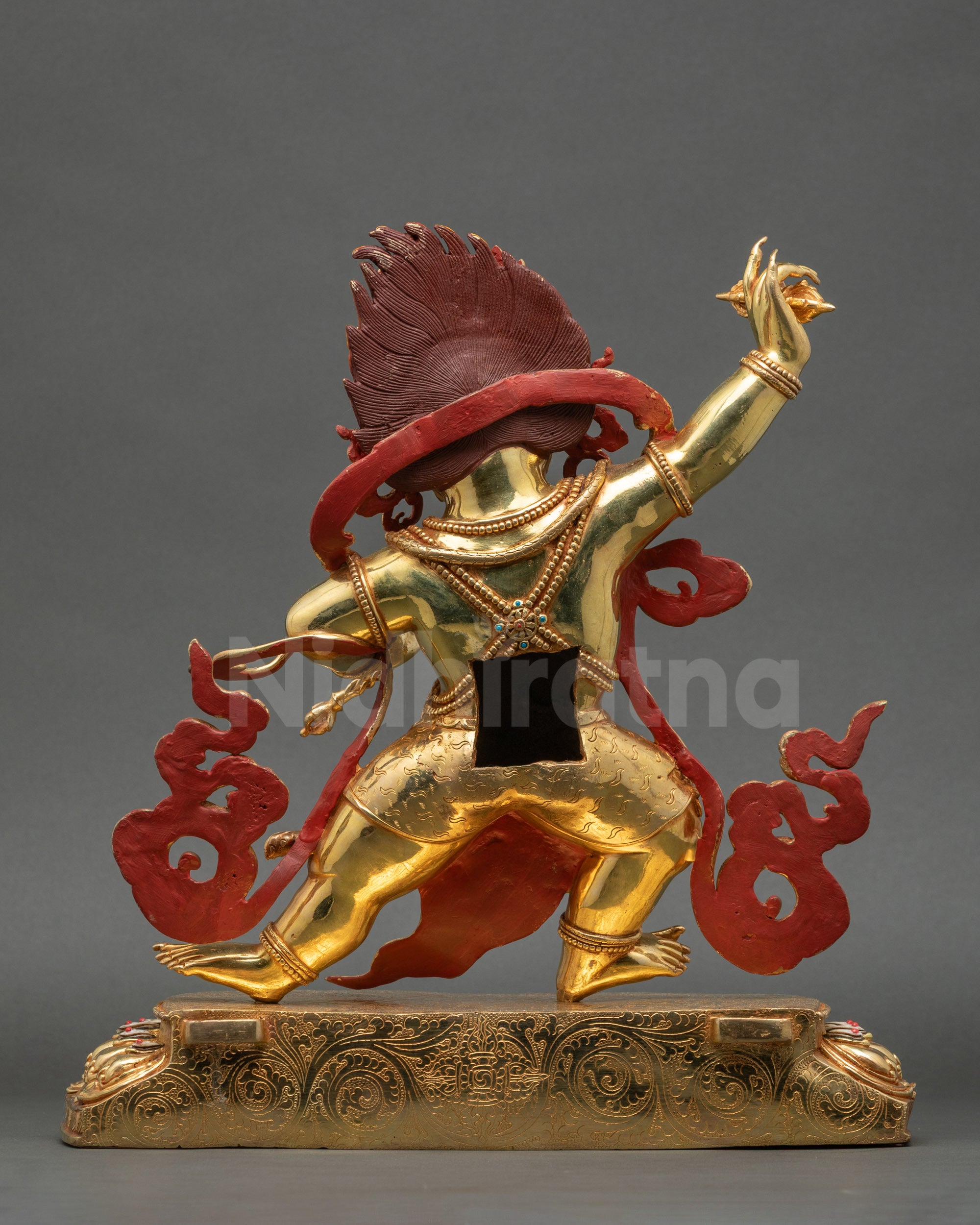 Fierce Vajrapani Statue | 24K Gold Fire-Gilded Buddhist Sculpture