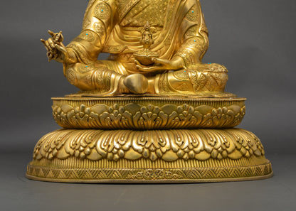 Handcrafted Guru Rinpoche Statue | Buddhist Meditation Decor