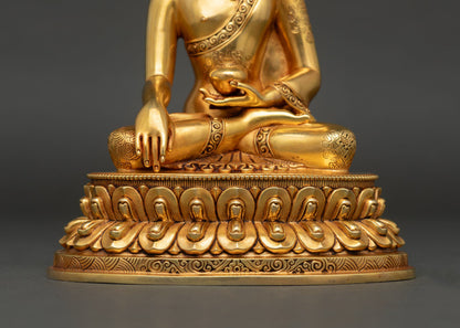 Crown Shakyamuni Buddha Statue | Handcrafted Meditation Decor