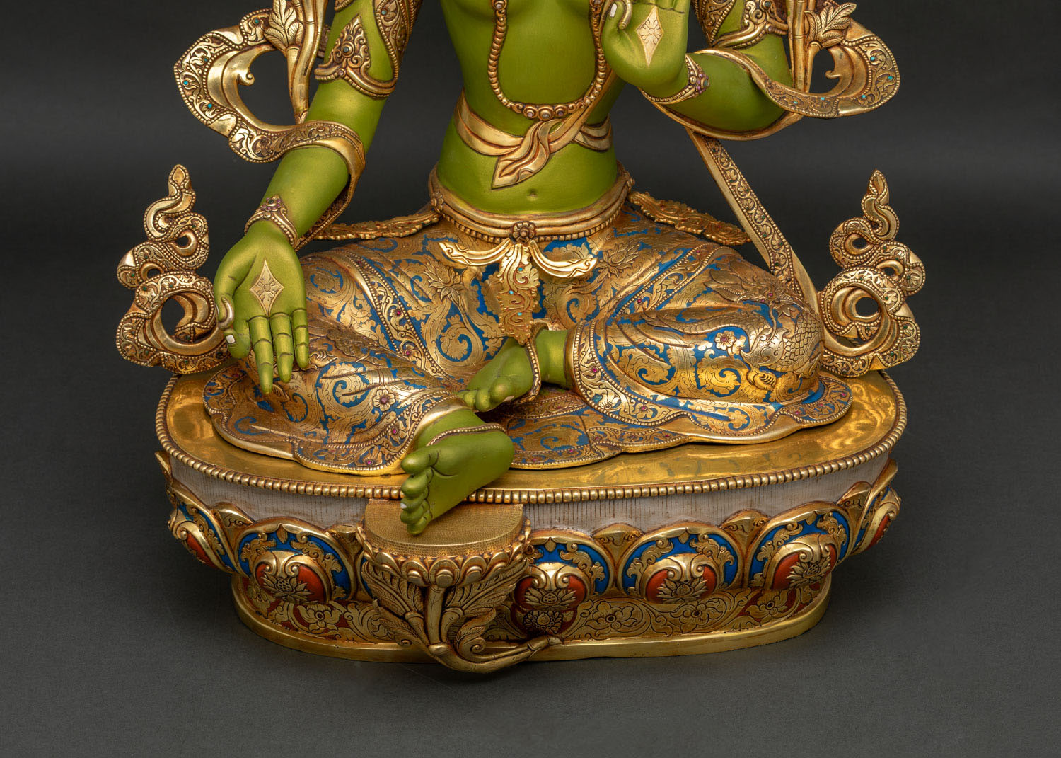 Large Green Tara Statue for Sale | Nepalese Buddhist Artistry