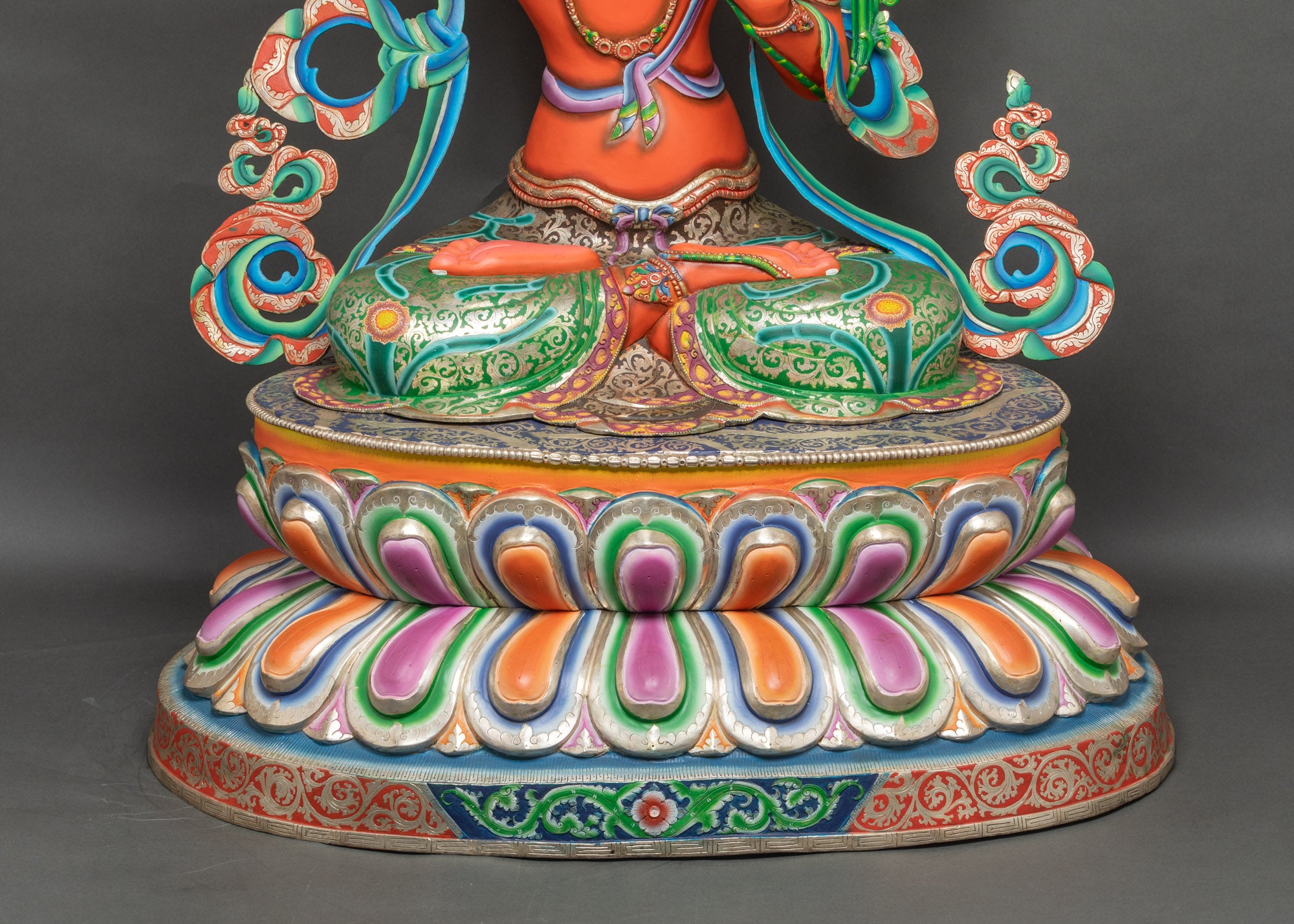 Traditional Bodhisattva Manjushri Statue | Tibetan Buddhist Artwork