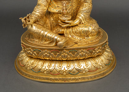 Exquisite Guru Rinpoche Sculpture | Authentic Buddhist Art