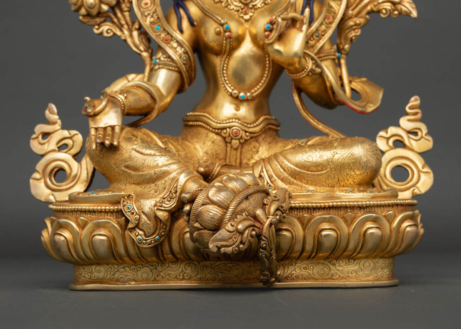 Green Tara Statue | Hand-Carved Meditation & Spiritual Decor